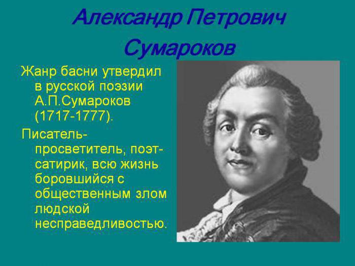 qual é a diferença entre fábulas Тредиаковского, Сумарокова, Krylov