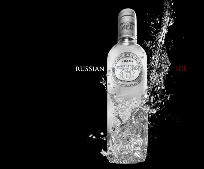el vodka ruso hielo