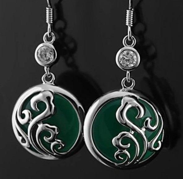 green agate jewelry
