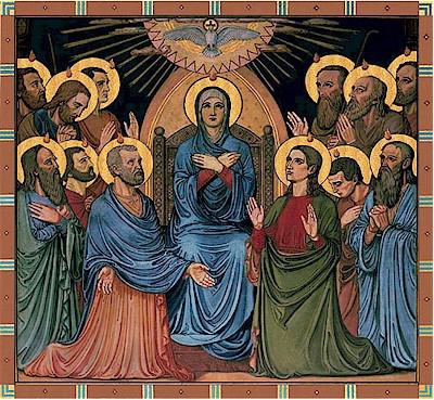 descent of the Holy spirit on the apostles iconography
