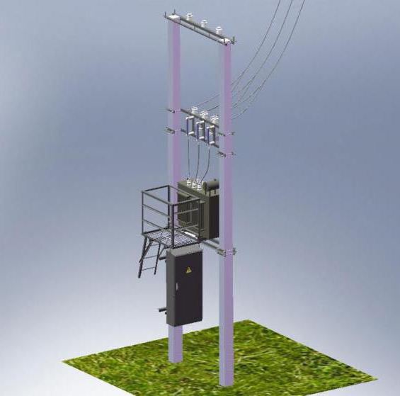 mast transformer substation