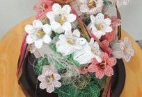 有趣的主流新手织毛衣. 娇嫩的花朵-铃铛串珠