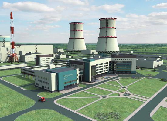 bielorruso de las centrales nucleares de la foto