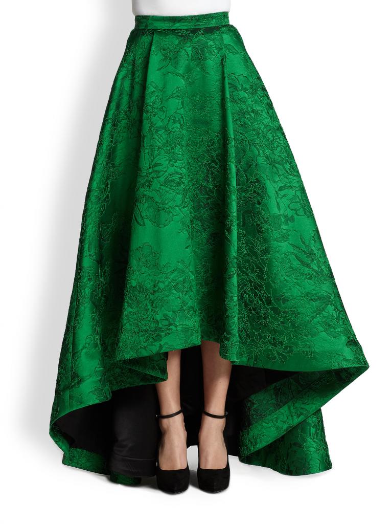 绿色长裙子