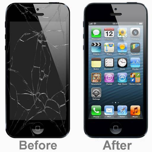 替换玻璃上的iPhone5