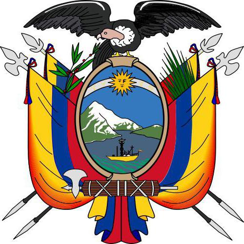 Equador brasão e bandeira