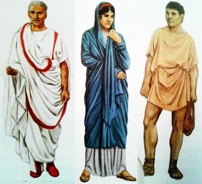 die Kleidung der Römer wollene Hemd mit kurzen ärmeln