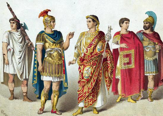 vestuário romanos de lã