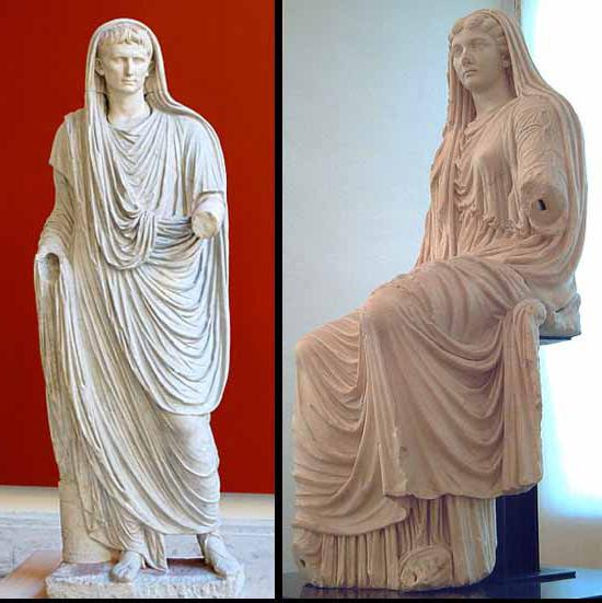 die Kleidung der Römer toga