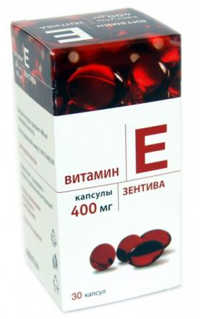 Vitamin E-Kapseln als Einnahme