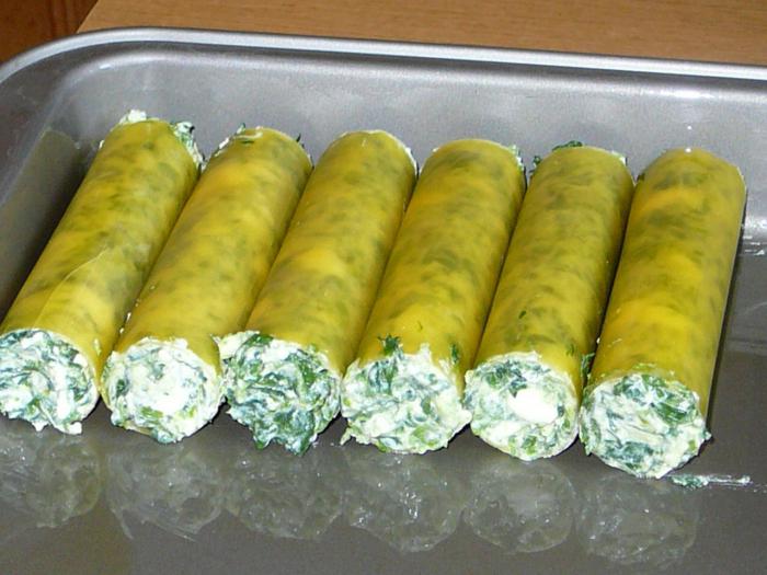 фашрированные cannelloni zapiekane z serem