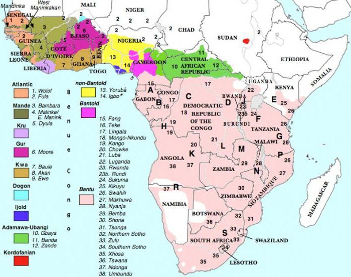 मुख्य अफ्रीकन भाषा