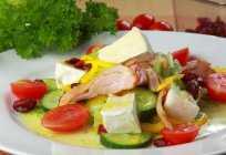 A simple and tasty recipe of salad of smoked chicken breast
