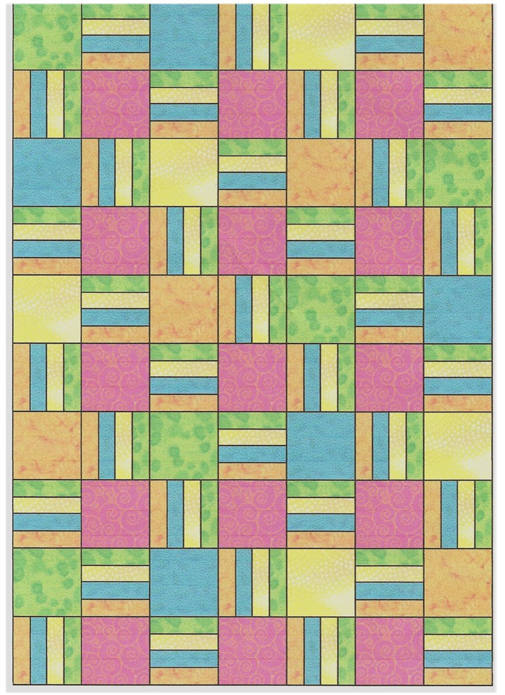 el esquema de la manta de patchwork