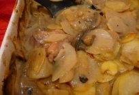 Como cozinhar a batata com cogumelos porcini no forno