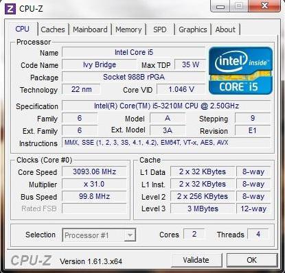 процесор i5 3210m характеристики