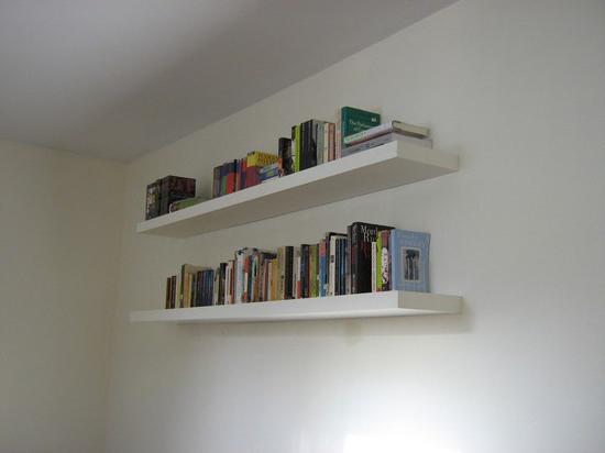 estantes de pared para libros
