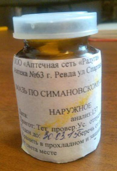 ointment Simanovsky application