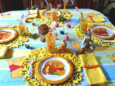 how to decorate a table table for a child's birthday