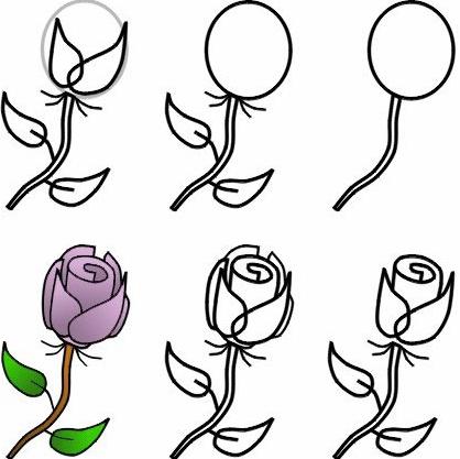 Cómo hacer un ramo de rosas a lápiz