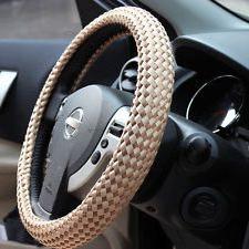 leather wrap on the steering wheel