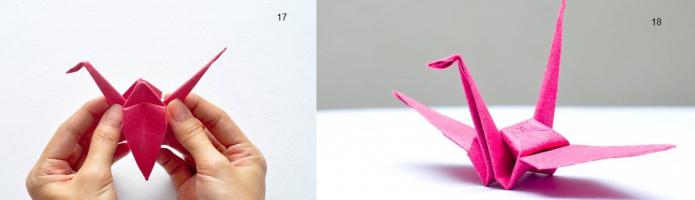 japońskie żurawie z papieru