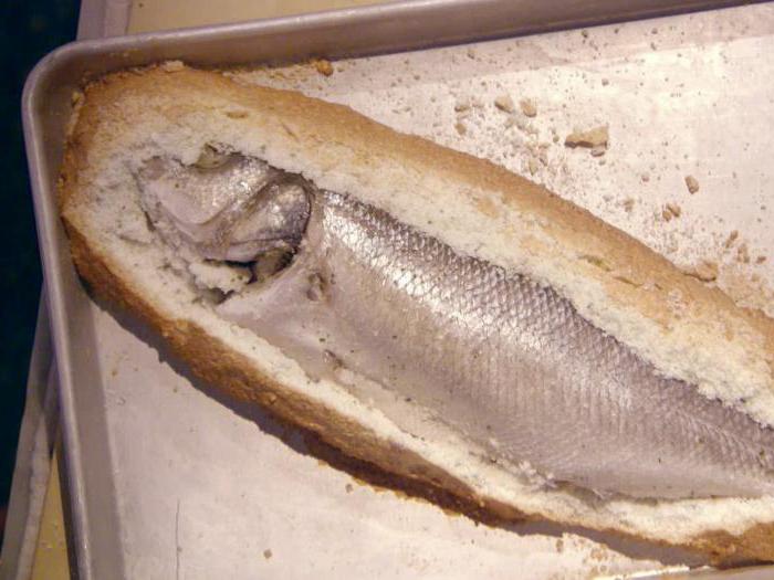 рыба запечаная ў солі ў духоўцы