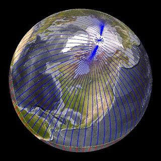 el desplazamiento de los polos magnéticos de la tierra