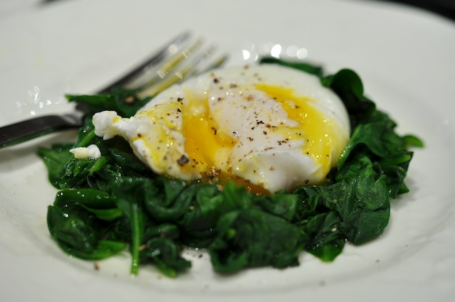 poached Egg with spinach