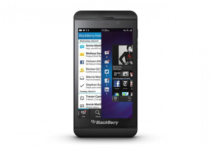 blackberry z10 características