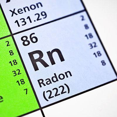 el radón, un elemento químico
