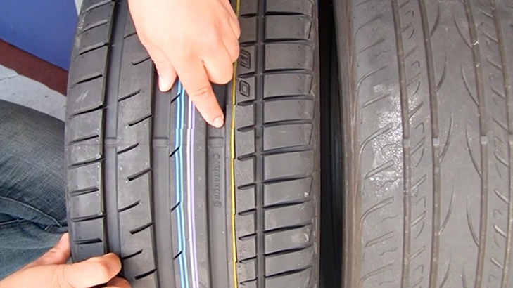 indicator of the tyre's tread wear