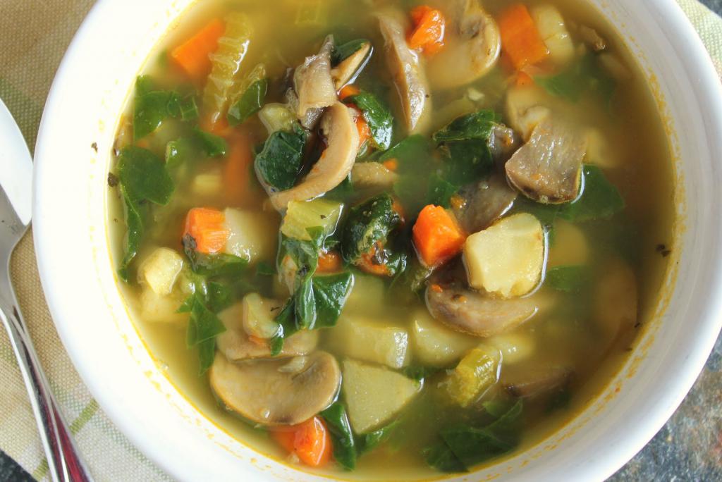 la sopa de verduras con coliflor