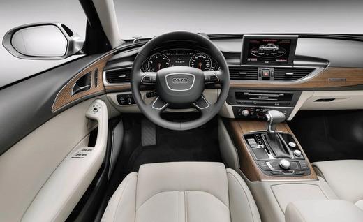 the interior of the new A6 is striking in its luxury