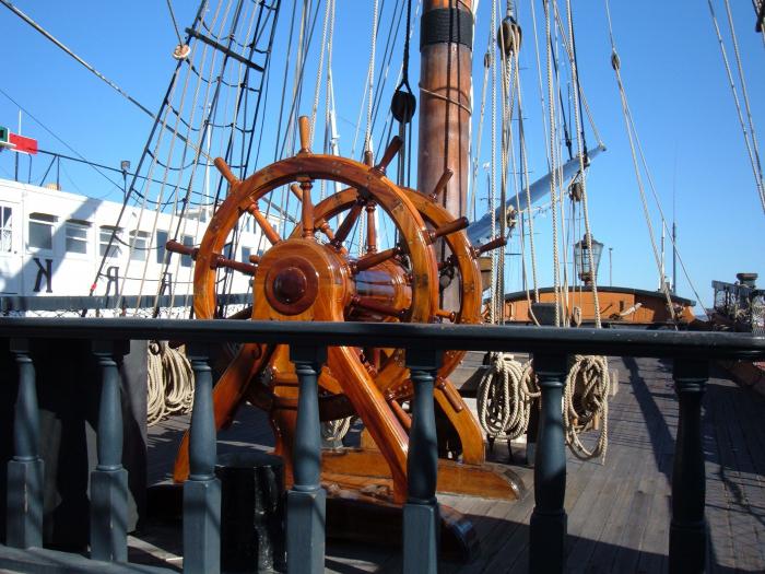the vessel's steering gear