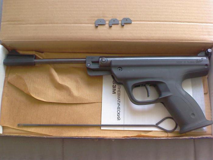 Pneumatic pistol Mr-53M: features