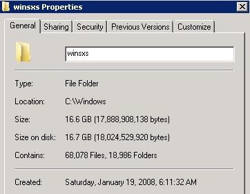 czyszczenie folderu winsxs w windows 7
