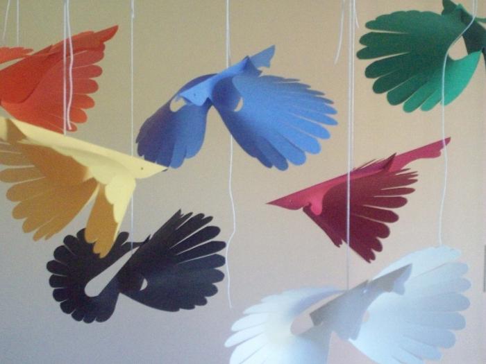 Vögel aus Papier