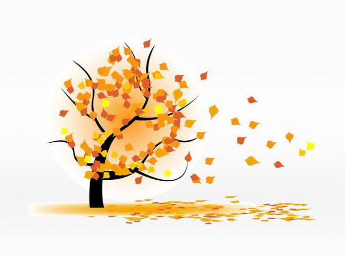 applique of breakage of the pieces of paper autumn tree