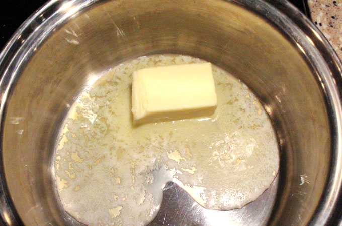 la mantequilla derretida