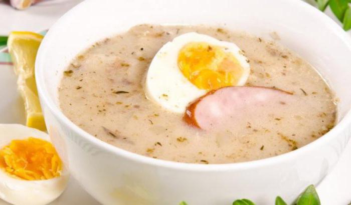 Polish soup Zurek recipe with photo