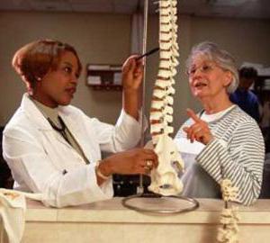症状骨质疏松症的脊柱中的妇女