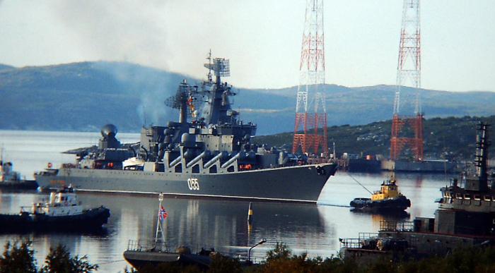 atak rakietowy krążownik marszałek ustinow