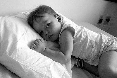 when a child sleeps on a pillow