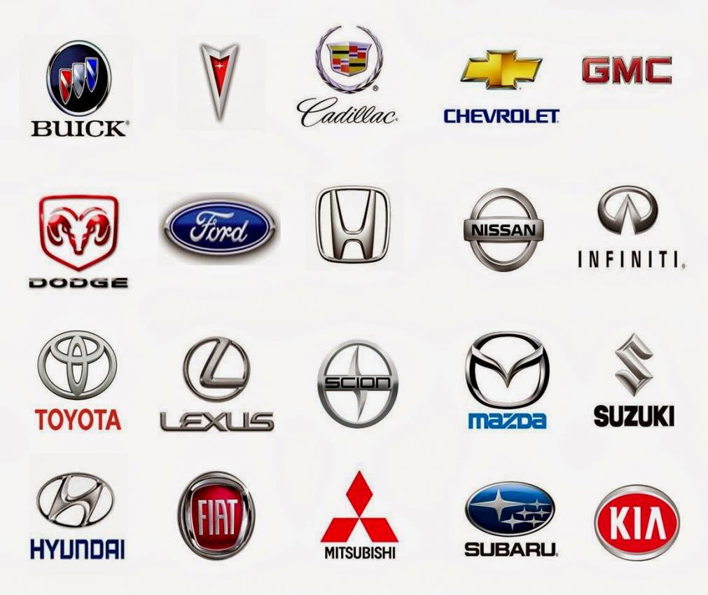Японські і китайські логотипи автомобілів