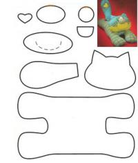 pillow toy cat pattern