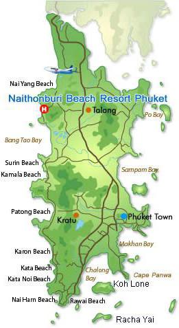 Naithonburi beach resort 4 карта