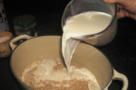 cook the oatmeal in milk