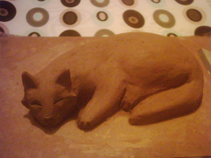 cómo formar un gato de plastilina