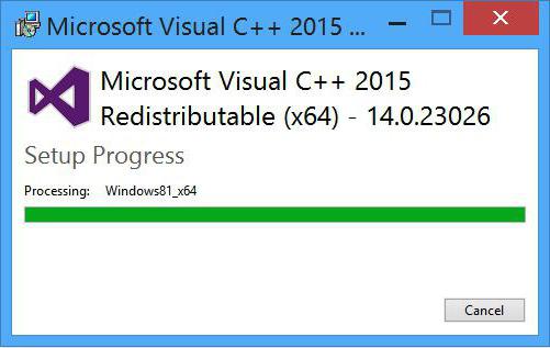 die Installation von Microsoft Visual C++